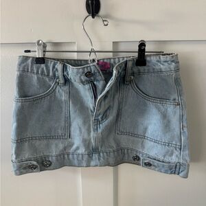 Edikted Denim Mini Skirt